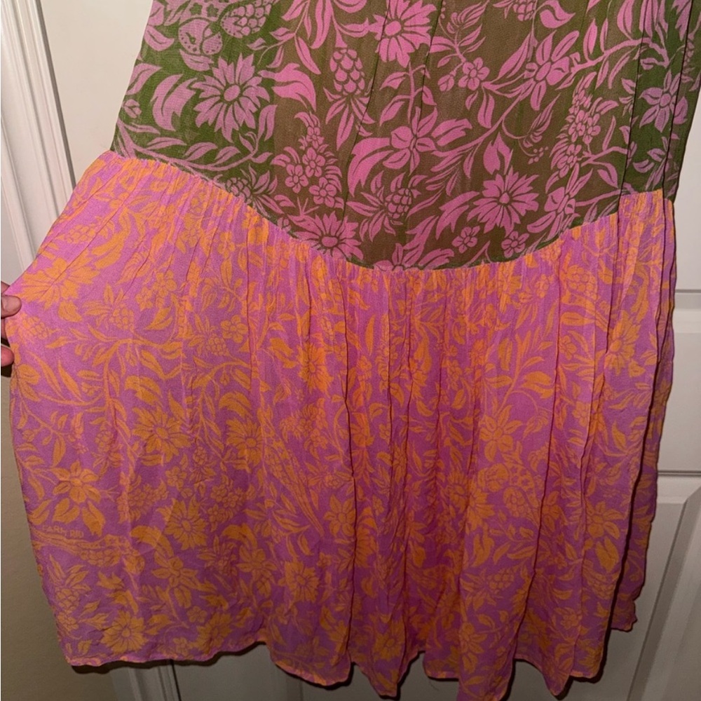 Farm Rio Colorblock Printed Maxi Dress size medium - Picture 6 of 10